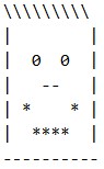 A face made of characters.